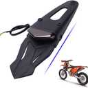 DREAMIZER Universal Dirt Bike LED Rear Fender Brake Blinker Tail Lights Motorcycle Taillight for Off Road Enduro - Smoke Lens