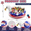 Inflatable Eagle Ice Cooler, 47" Large 4th of July Ice Serving Bar with 19 Gallon Capacity Holds 130+ Cans, Floating Beverage Cooler Bin for Pool, BBQ, Beach and Outdoor Patriotic Parties