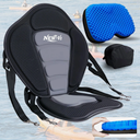 NEW-Vi Deluxe Kayak Seat with Gel Cushion & Storage Bag - Padded Ergonomic Backrest for Kayak, Canoe, SUP, Fishing Boat - Anti-Slip & Waterproof