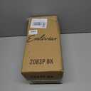 Emliviar Post Lights Outdoor Fixture, 1-Light Lamp Post Lantern, Black Finish, Seeded Glass, 2083P BK