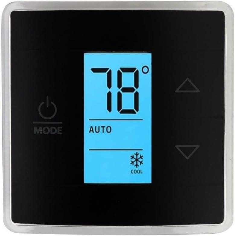 3316250.712 RV Single Zone Wall Thermostat, RV Thermostat for Single Zone Control for Cool/Heat, 12V DC Digital Temperature Display