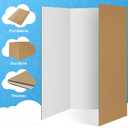 VinTS 8 PCS 36" x 48" Trifold Poster Board White Trifold Foldable Display Poster Board for School Projects, Science Fair,Graduation Exhibitions