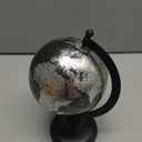 Rely+ 5" World Globe With Sturdy Metal Stand (NOT PLASTIC!) - Desktop Globes For Home Desk Table Office Decor - Book Shelf Decor Globe - 5 Inch - Metallic Black