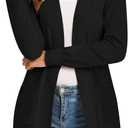 Black Cardigan Sweaters for Women Lightweight Long Sleeve Open Front Knit Cardigans for Spring Fall XL (Black, XL)