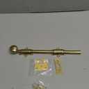QCAA Solid Brass Dutch Door Bolt, 12", Polished Brass, 1 Pack, Made in Taiwan