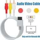 4 in 1 Wii Replacement Cables Set - AC Power Adapter, Wii to HDMI Converter, Wired Motion Sensor Bar and Composite AV Cable