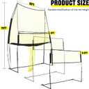 11ftx8ft Adjustable Volleyball Training Net, Portable Volleyball Practice Net for Serving, Spiking, Setting Yellow & Black, Easy Setup for Indoor/Outdoor Use