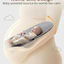 Baby Bouncer, Portable Baby Bouncer Seat, 3-Position Recline Infant Bouncy Seat for Babies 0-18 Months, Ergonomic Bouncy Chair with Hanging Toys, Bio-Inspired Fabric, Rocker & Stationary Modes Grey
