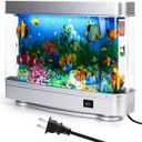 Fake Fish Tank Baby Aquarium - Artificial Fish Lamp with Moving Tropical Fish - LED Sensory Aquarium Light for Bedroom, Office, Kids, and Cat Lovers - Relaxing Night Light & Stress Reliever