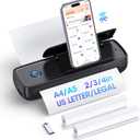 Portable-Printer with phone holder, Thermal-Wireless-Bluetooth-Mini Inkless-Printer for Travel Support 8.5" X 11" US Letter&Legal A4&A5 Thermal Paper, Compatible with Android and iOS Phone&Laptop