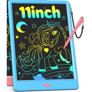 Magic Jimmy 11-Inch LCD Writing Tablet Doodle Board, Colorful Electronic Drawing Pads, Creative Drawing Fun for Kids 3-6, Educational Car Trip Toys | Blue 