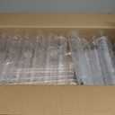 Tandefio 4 Set 5 Arm Gold Candelabra Centerpieces for Table, 35'' Tall Wedding Metal Candlestick Floor Holder Acrylic Clear Lampshades with 20 LED Candles for Wedding Party Event Table Fireplace Decor