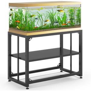 Fish Tank Stand 40 Gallon, Metal Aquarium Stand 36.5" L x 18.5" W*29.5H, Double-Layer Storage Design, Suitable for Home and Office Use, 660LBS Capacity, Black (Tank not Included)