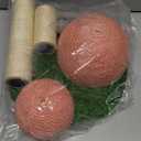 Cat Scratching Post - Mushroom Cat Scratcher Featuring with Natural Sisal Caps Scratch Pole and Sturdy Base for Kittens & Small Cats - Pink