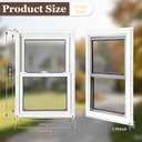 Vinyl Double Hung Sliding Window, 24" x 36" Household Window with Double-Pane Insulated Tempered Glass and Fiberglass Screen for House, Mobile Home (White)