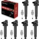 UF267 Ignition Coil Pack and Iridium Spark Plugs Set of 6 Compatible with Toyota Camry Sienna Solara Lexus ES300 RX330 1999-2010 Replaces#C1175, 4504