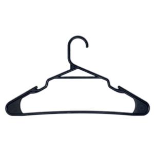 Clothing Hangers for Avg. Weight (Max 3lbs) Clothes Made from 100% Recycled Post Industrial Plastic (Black, 30)