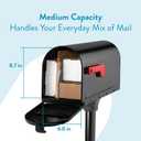 Architectural Mailboxes 7680B-10 MB1 Mount Mailbox and In-Ground Post Kit, Medium, Bl