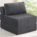 Folding Sofa Bed Convertible 4 in 1 Sleeper Chair Gray Single XL Pocket Coils+Foam Fill Medium Support, Boneless Floor Couch Foldable Chaise Lounger Portable Futon for Living Room Bedroom, XL