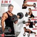 Adjustable dumbbell set 45LB(22.5LB Pair) Free Weights Dumbbells Set 5in1