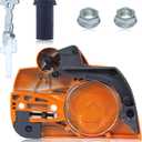 537286301 Chainsaw Clutch Cover with Brake for Husqvarna 455 460 Rancher 461Chainsaw, 455 Clutch Cover Joint Knee Repair Kit with Bar Nut Guide Bushing Chainsaw Spare Parts Replace 5372863-01