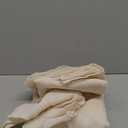 jinchan Belrose French Sheer Volie Door Curtain Embroidered Farmhouse Linen Curtain for Patio Door with Tie up Bows Light Filtering for Door Window Closet Rod Pocket 72 Inches 1 Panel Beige on Beige