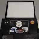 LitEnergy A4 LED Copy Board Light Tracing Box, Adjustable USB Power Artcraft LED Trace Light Pad for Tattoo Transferring, Drawing, Sketching, Animation, Stenciling, Diamond Art Painting Accessories (BLACK)