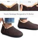 Zizor Men's Comfy Caterpillar Slippers Indoor Outdoor House Shoes, Warm Soft Knit Upper Fuzzy Fleece Lined Memory Foam Sole with Hard Bottom (Brown)