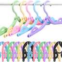 12pcs Travel Folding Hanger Household Multifunctional Portable Hanger (Colorful)