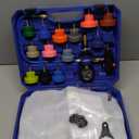 Orion Motor Tech Coolant Pressure Tester Kit, 33pc Master Coolant Vacuum Refill Kit with 23 Radiator Adapters, Radiator Cooling System Pressure Tester Kit with Vacuum Pump Vacuum Purge & Refill Tool (Blue)