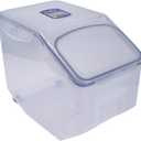 LOCK & LOCK Easy Essentials Food Lids (Flip-Top) / Pantry Storage, BPA Free, Top-50.7 Cup-for Rice, Clear