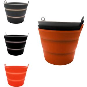 3PCS Pack Silicone Grease Drip Pan Bucket for Traeger Grill, Replacement Part, Temperature Resistant, Recycling, Multiple use (Orange+Black+Grey)