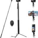 118" Invisible Selfie Stick for Insta360 & iPhone 10ft Aluminum Pole