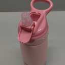 Nuby Thirsty Kids No Spill Flip-It Reflex Stainless Steel Travel Cup or Water Bottle - 10 Oz - 18+ Months - Pink - Back to School Essentials