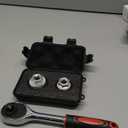 Magnetic Conduit Locknut Socket Set, 1/2 & 3/4, with 3/8 Ratchet Included, Electrical Locknut Wrench for EMT Connectors, Tight Spaces