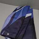 Nkzply No Hook Shower Curtain and Liner Set Blue Striped Shower Curtain with Snap in Liner Fabric Modern Black Grey Bathroom Set See Through Top Window Washable 71x74 Inch