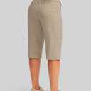 G Gradual Women's 15'' Long Shorts Below The Knee Hiking Cargo Capris Stretch Quick Dry Bermuda Shorts for Women with Pockets (XXXL)