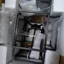 Black Farmhouse Chandelier Light Fixture: 4-Light Rustic Industrial Lantern Pendant Lighting Large Metal Cage Hanging Lights for Dining Room Kitchen Island Entryway Living Room Bedroom Staircase