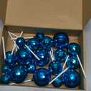 ASTARON 20 Pcs Disco Ball Cake Topper Decorations Sticks Blue Cake Balls Picks Toppers for Birthday Anniversary Disco Retired Theme Party Decorations