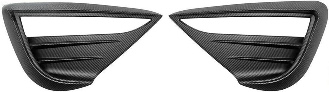 Fog Lamp Wind Knife Spoiler Blade Trim Compatible For Tesla Model Y 2021-23 Front Fog Light Protective Cover Woof Tooth ABS Decoration(Glossy Black)