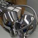 WICHEMI Food Heat Lamp, 500W Commercial Heat Lamp for Food, 2-Head Adjustable Food Warmer Lamp Stainless Steel Portable Electric Buffet Warmer for Parties Restaurant Catering Buffet Kitchen, Silver