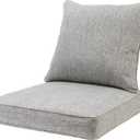 QILLOWAY Outdoor Chair Cushion Set,All WeatherOutdoor Cushions for Patio Furniture.Grey/Black