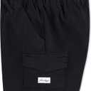 Hurley Girls' Pull on Cargo Shorts (Black, L)