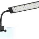 NICREW Fish Tank Clip on Light, Clamp Aquarium Light with White and Blue LEDs, 480LM, 10 Watts