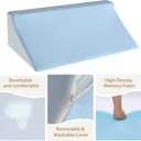 Wedge Pillow for Side Sleeping, Memory Foam Back Pillow Positioners for Side Sleeper, Preventing Bedsores, After Surgery, Pregnancy Support, Ankle Support, Bed Wedge Pillow