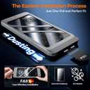 TAURI 4 in 1 for iPhone 16 Screen Protector, 3 Pack Tempered Glass Film + 1 Dust Free Easy Installation Tool, 9H Hardness Bubble Free Micro-curved Edges HD Screen Protector for 16