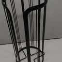 Toilet Paper Holder Stand, Freestanding Toilet Tissue Organizer, Minimalistic Storage Solution, Reserve Mega Rolls- Black