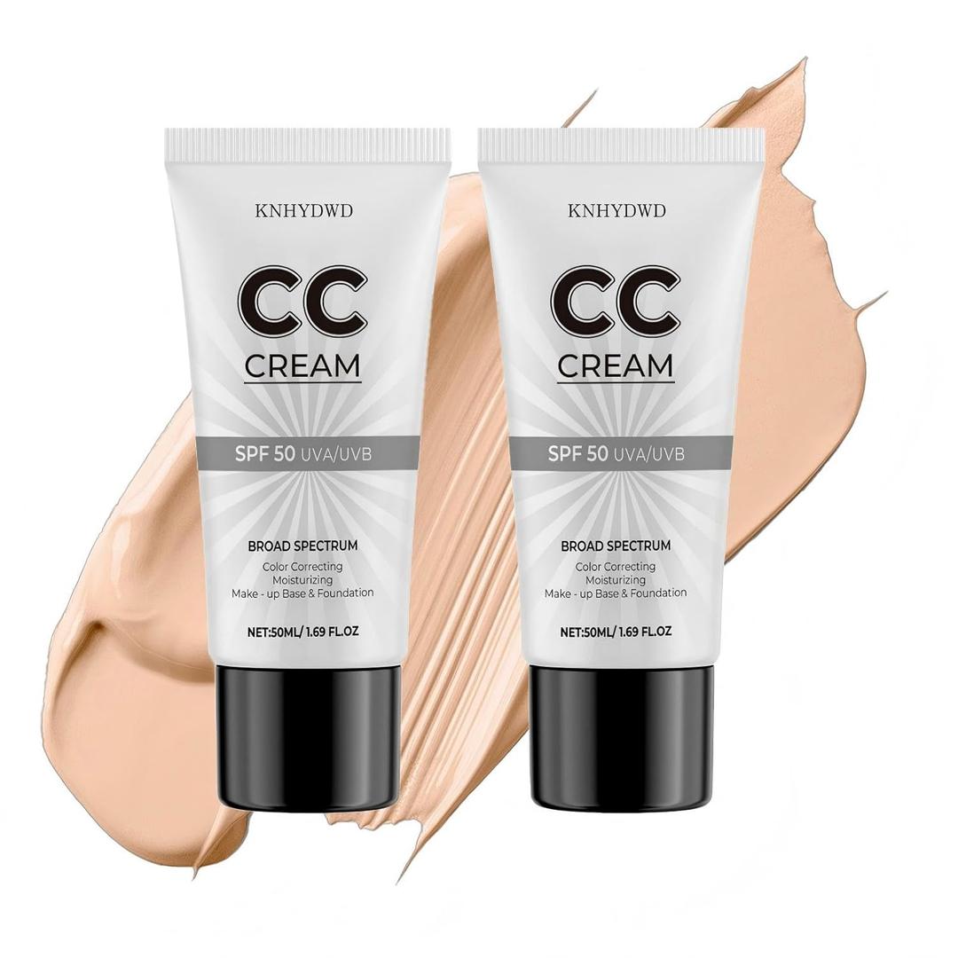 CC Cream for Older Women, 2 Packs Skin Tone Adjusting CC Cream, CC Creams Self Adjusting for Mature Skin, Moisture, For All Skin Types, Lightweight & Hydration, All-in-One Gentle Daily Moisturizer