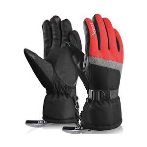 MCTi Ski Gloves,Winter Waterproof Snowboard Snow 3M Thinsulate Warm Touchscreen Cold Weather Women Gloves Wrist Leashes. Size Medium