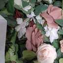 Ling's moment 41" Tall Free Standing Artificial Flowers Arrangements 2 pcs Wedding Arch Altar Stage Decorations Dusty Rose & Cream for Ceremony Reception Church Backdrop Outdoor Aisle Floral Party